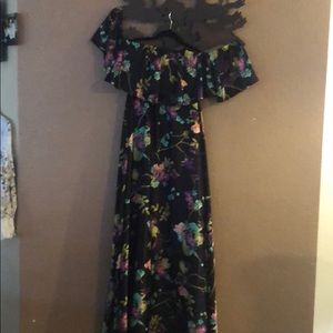 Meghan Los Angeles off shoulder maxi dress